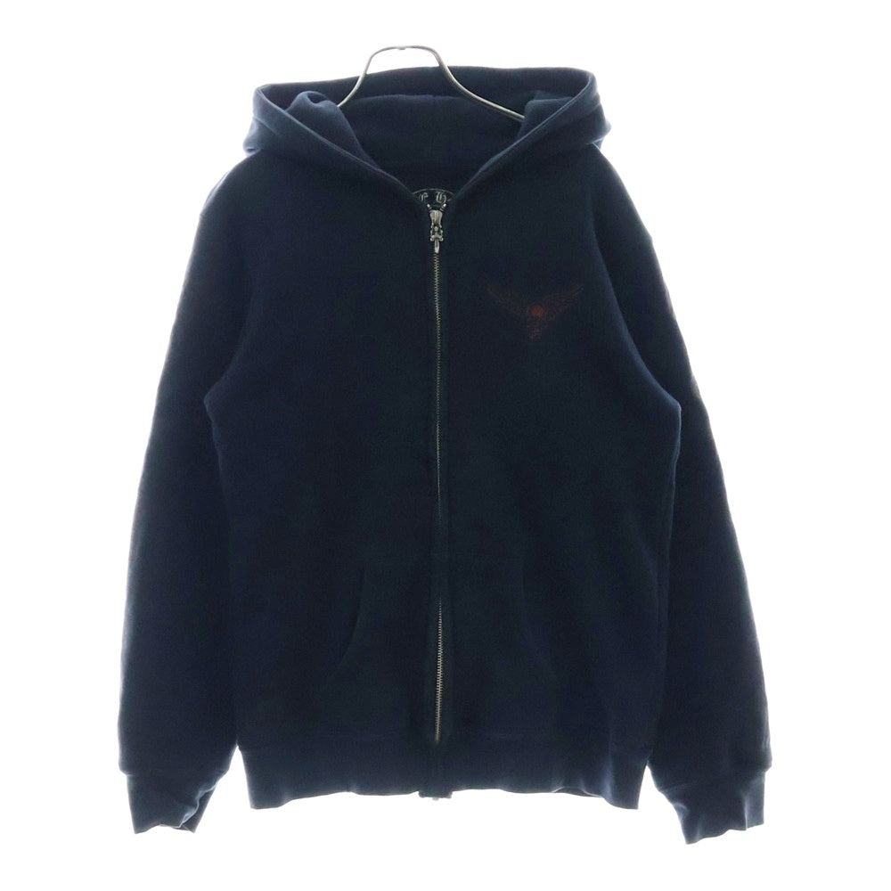 CHROME HEARTS(クロムハーツ) FOTI MAHALIA OLD オールド 裏地サーマル フォティ マハリア プリント ダガージップ ジップアップパーカー ブラック