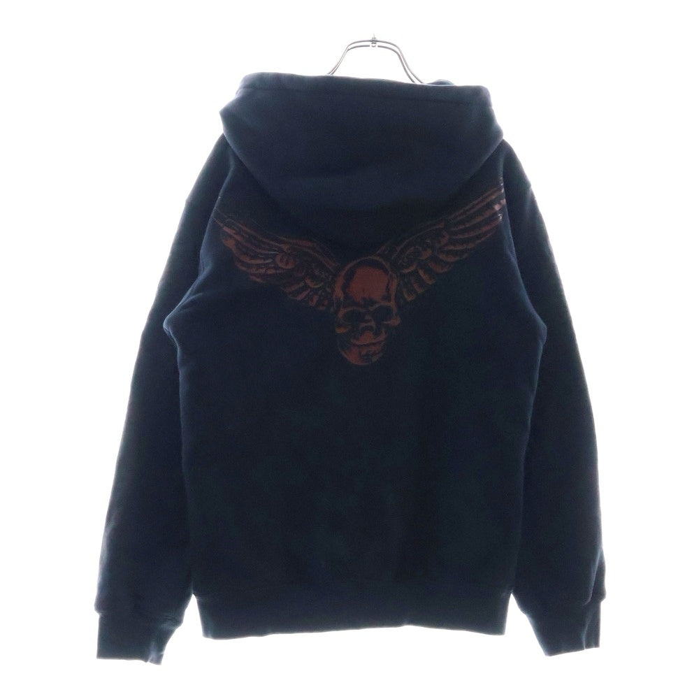 CHROME HEARTS(クロムハーツ) FOTI MAHALIA OLD オールド 裏地サーマル フォティ マハリア プリント ダガージップ ジップアップパーカー ブラック