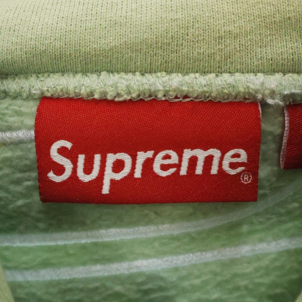 SUPREME(シュプリーム) 22AW Satin Applique Hooded Sweatshirt Mint サテンアップリケ バックロゴプルオーバーパーカー ミントグリーン