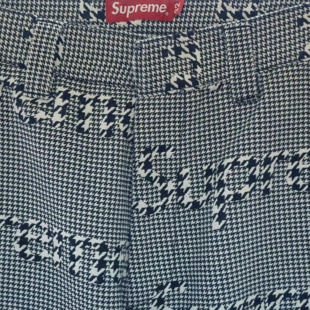 SUPREME(シュプリーム) 20AW Work Pant Black Houndstooth ワークパンツ ブラックハウンドトゥース