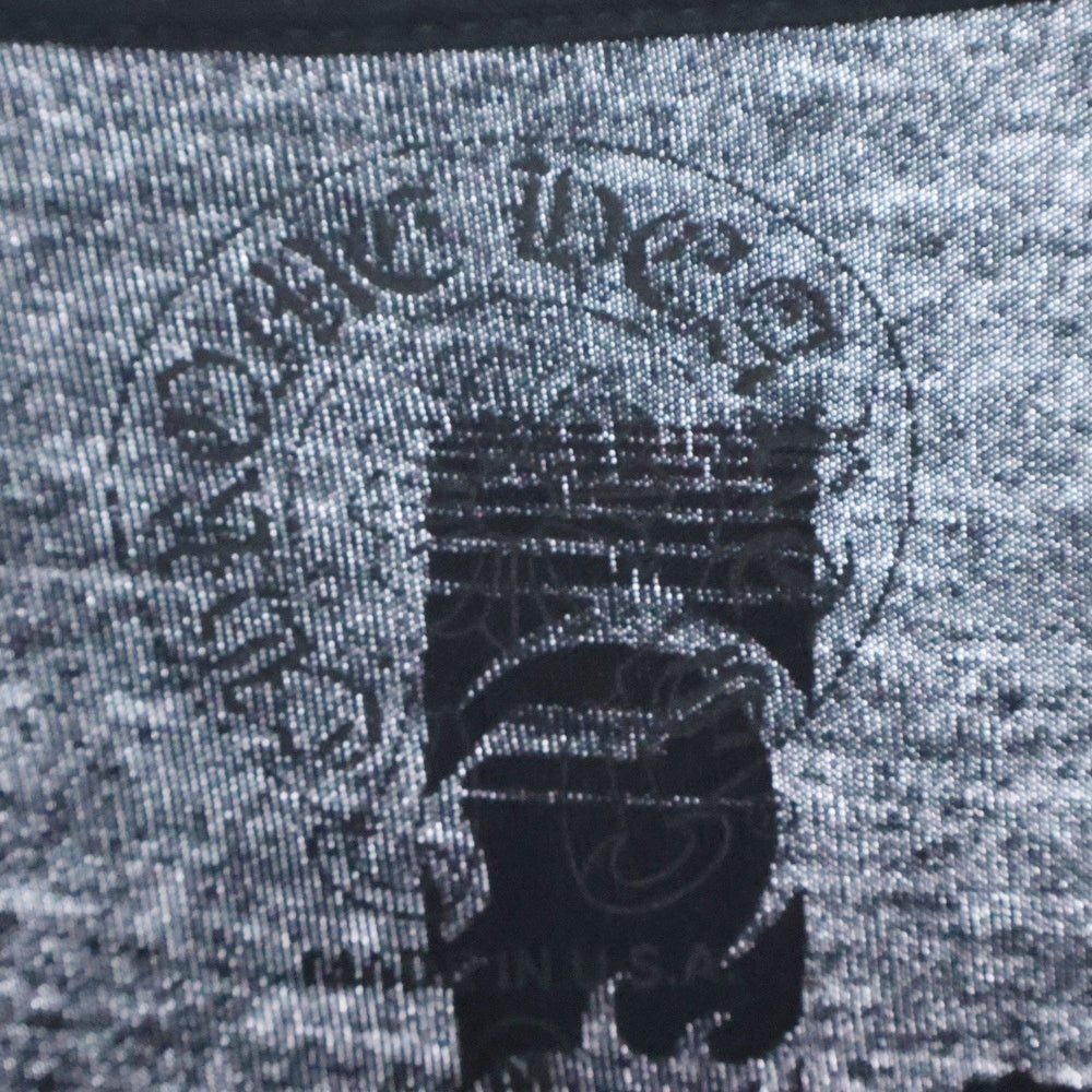 CHROME HEARTS(クロムハーツ) Neon Pink Stripe Logo Tee ネオンピンク ストライプロゴプリント 半袖Tシャツ カットソー ブラック/ピンク