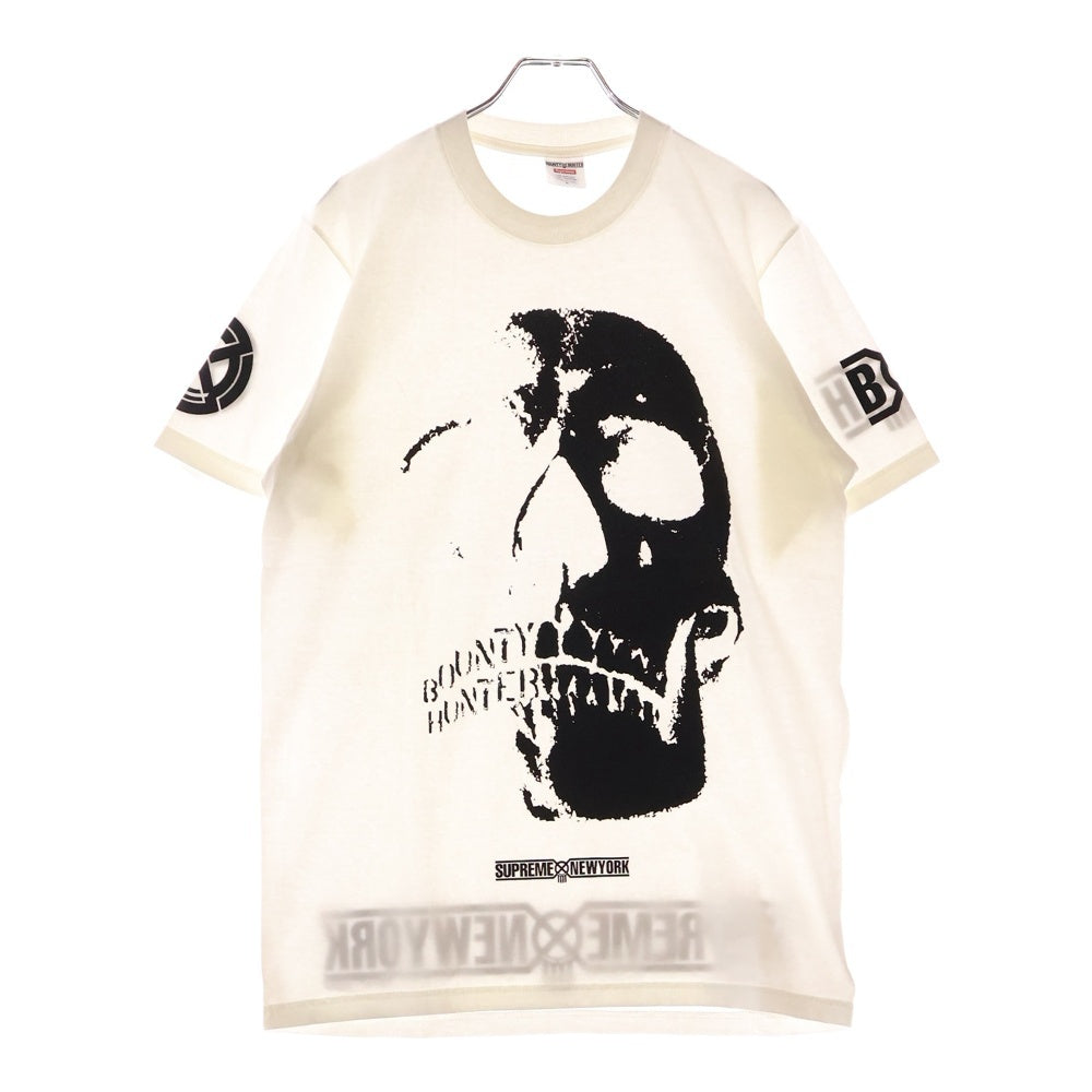 SUPREME(シュプリーム) 23AW Bounty Hunter Skulls Tee バウンティハンター スカルプリント コットン クルーネック半袖Tシャツカットソー ホワイト