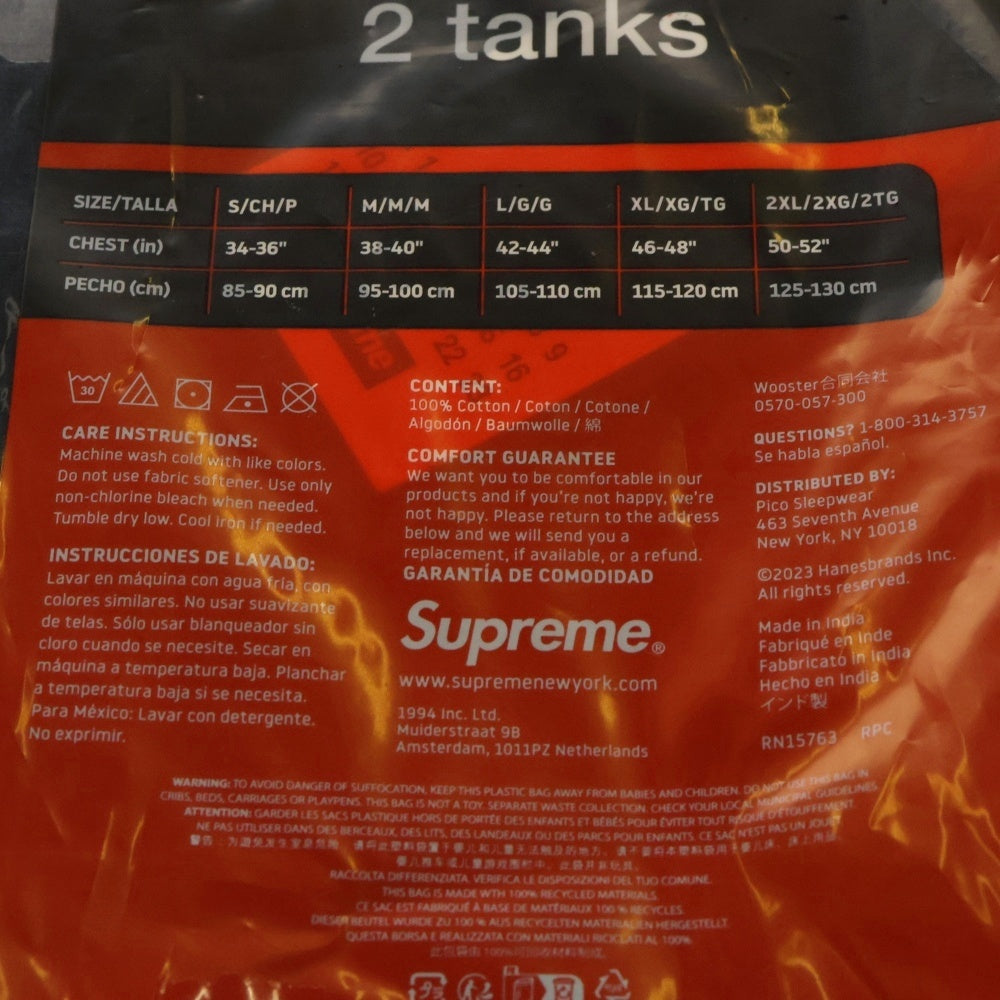 SUPREME(シュプリーム) 24SS xMM6 Maison Margiela Tank Top メゾンマルジェラ コットン タンクトップ ブラック
