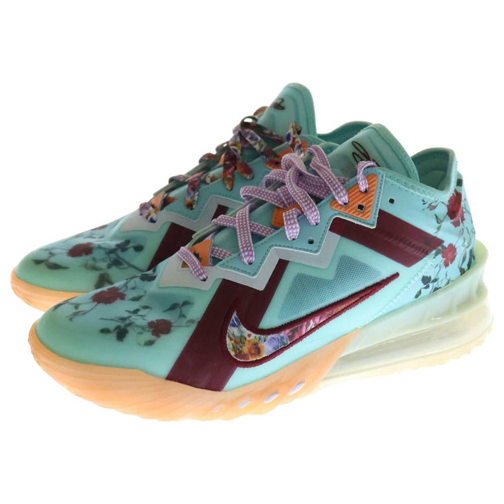 NIKE(ナイキ) LEBRON 18 LOW FLORAL CV7562-400 レブロン 18 フローラル ローカットスニーカー US9/27.0cm ブルー