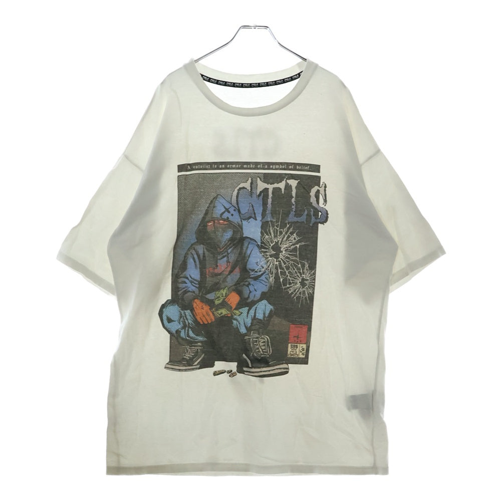 cvtvlist(カタリスト) CTLS Comic Tee 半袖Tシャツ コミックプリント ホワイト