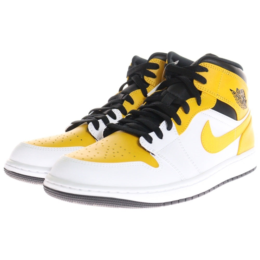 NIKE(ナイキ) AIR JORDAN 1 MID UNIVERSITY GOLD 554724-170 エアジョーダン1 ユニバーシティゴールド ミッドカットスニーカー ホワイト/イエロー US11/29.0cm