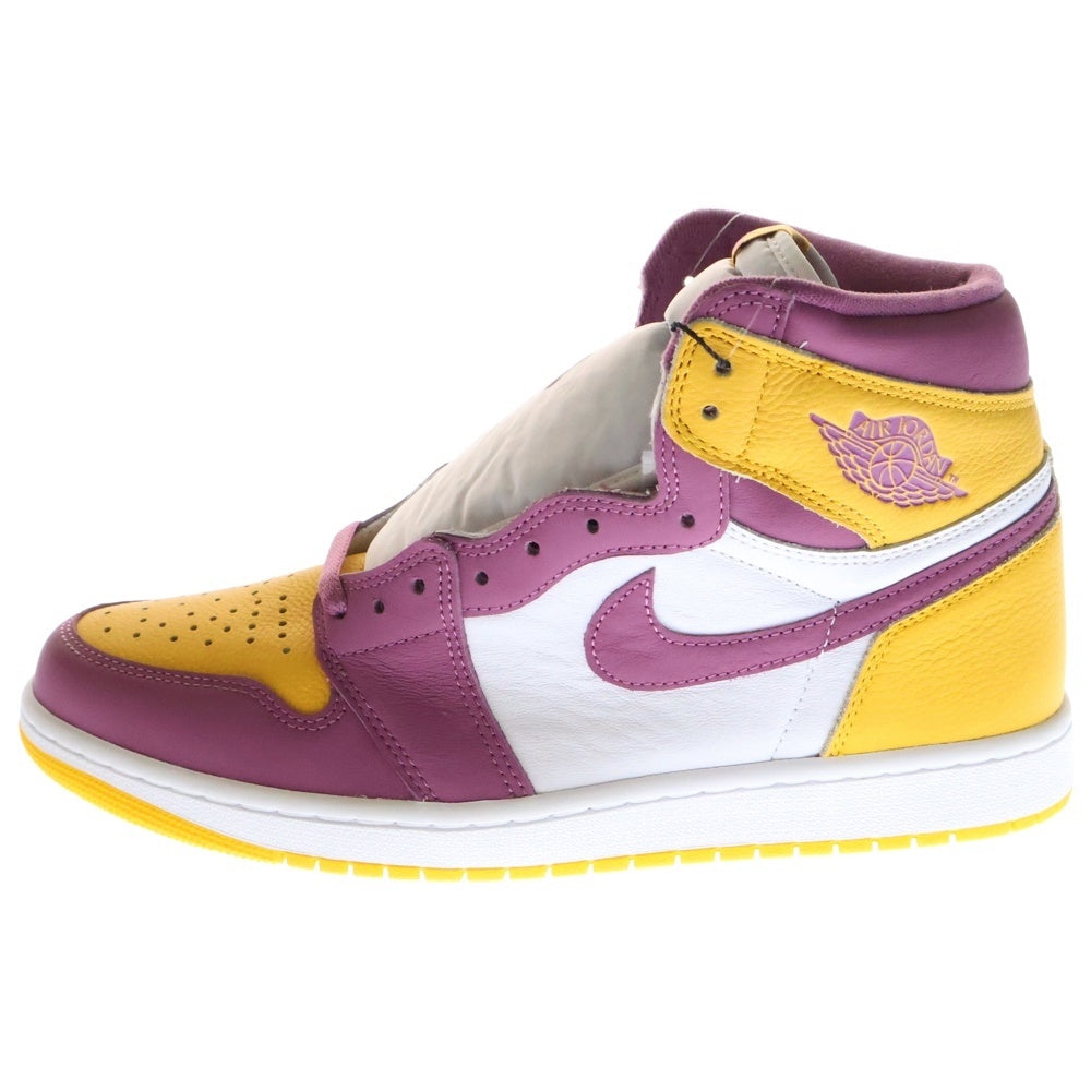 NIKE(ナイキ) AIR JORDAN 1 RETRO HIGH OG BROTHERHOOD エアジョーダン1 ブラザーフッド ハイカットスニーカー 555088-706 イエロー/パープル US11/29.0cm
