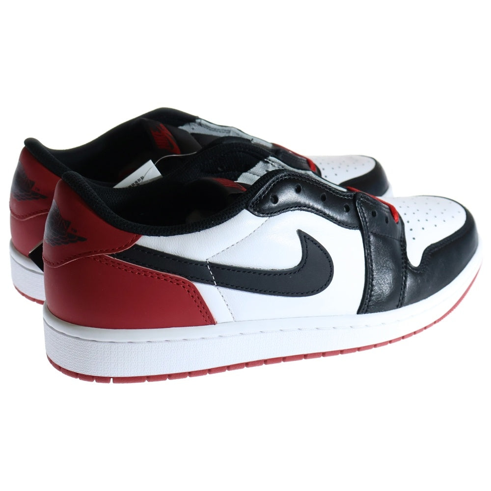 NIKE(ナイキ) AIR JORDAN 1 RETRO LOW OG BLACK TOE エアジョーダン1 ブラックトゥ レースアップ ローカットスニーカー CZ0790-106 ホワイト/ブラック/レッド US11/29.0cm