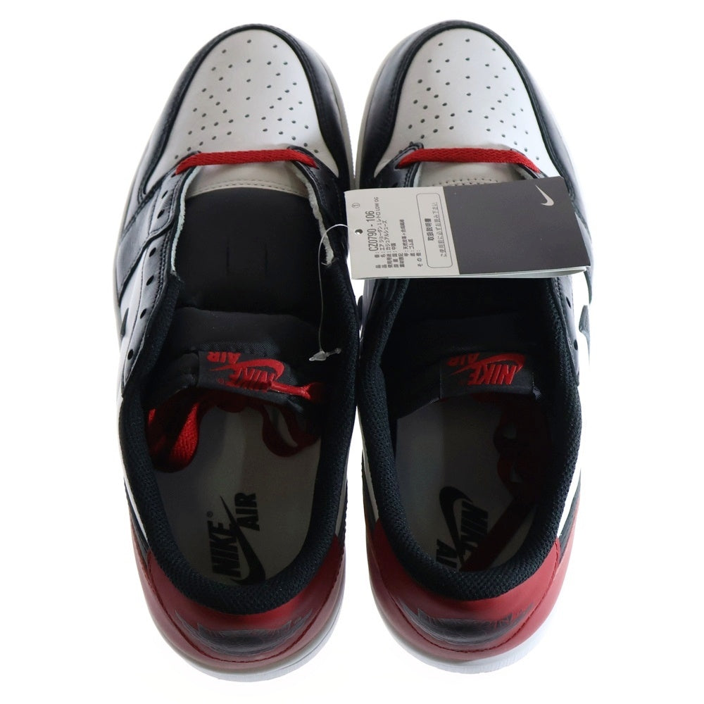 NIKE(ナイキ) AIR JORDAN 1 RETRO LOW OG BLACK TOE エアジョーダン1 ブラックトゥ レースアップ ローカットスニーカー CZ0790-106 ホワイト/ブラック/レッド US11/29.0cm