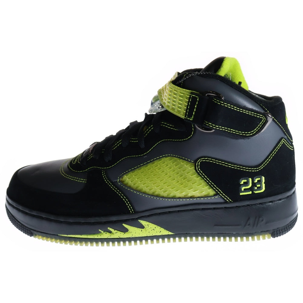 NIKE(ナイキ) 【観賞用2007年製】AIR JORDAN FUSION 5 LS エアジョーダン フュージョン ハイカットスニーカー 322882-031 ブラック/イエロー US11/29.0cm