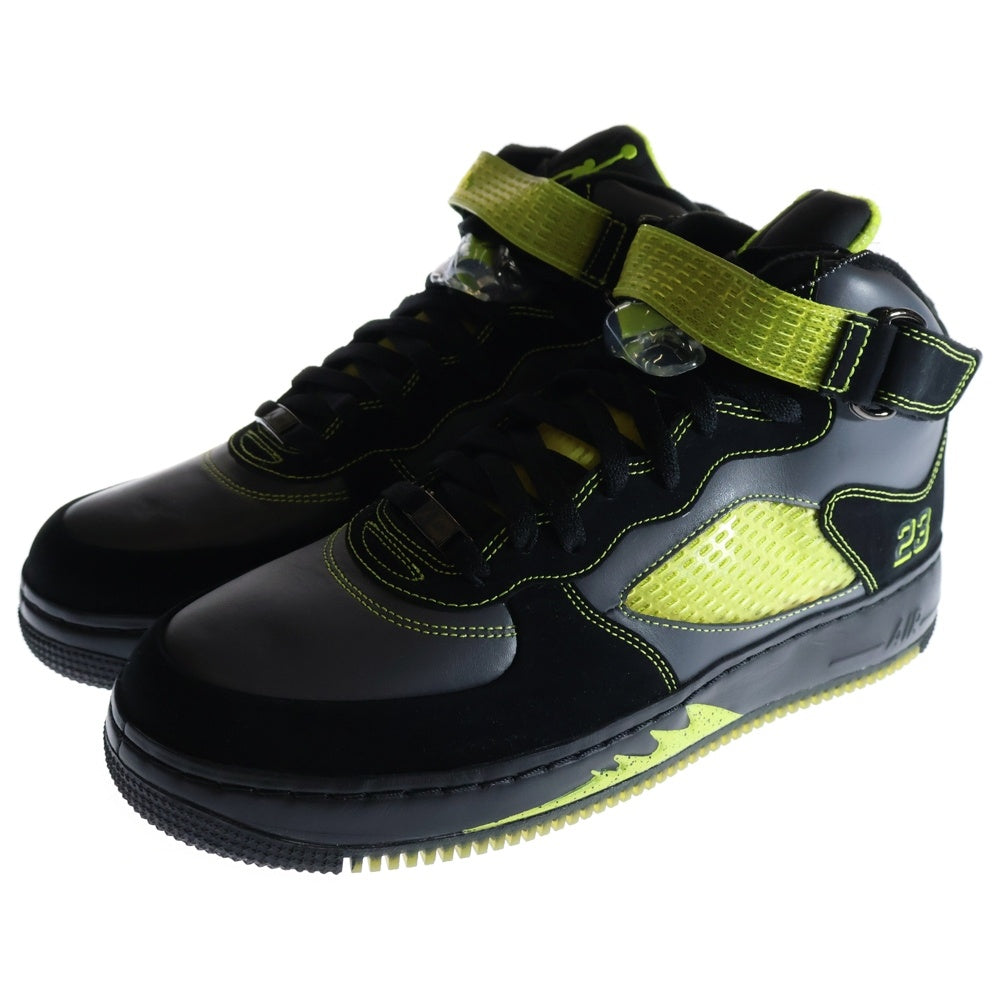 NIKE(ナイキ) 【観賞用2007年製】AIR JORDAN FUSION 5 LS エアジョーダン フュージョン ハイカットスニーカー 322882-031 ブラック/イエロー US11/29.0cm