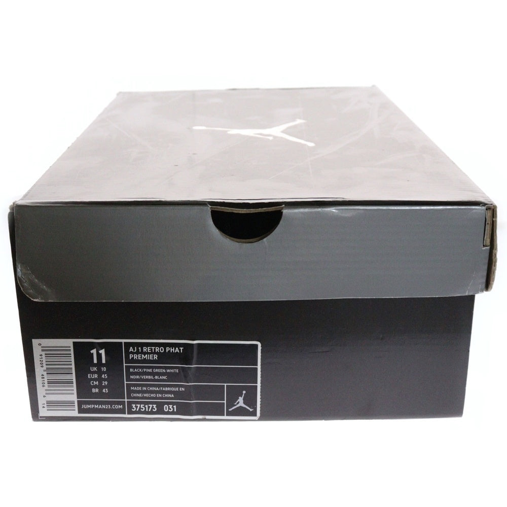 NIKE(ナイキ) 【観賞用2008年製】AIR JORDAN 1 PHAT PREMIER エアジョーダン 1 ファット プレミア ハイカットスニーカー 375173-031 ブラック/グリーン US11/29.0cm