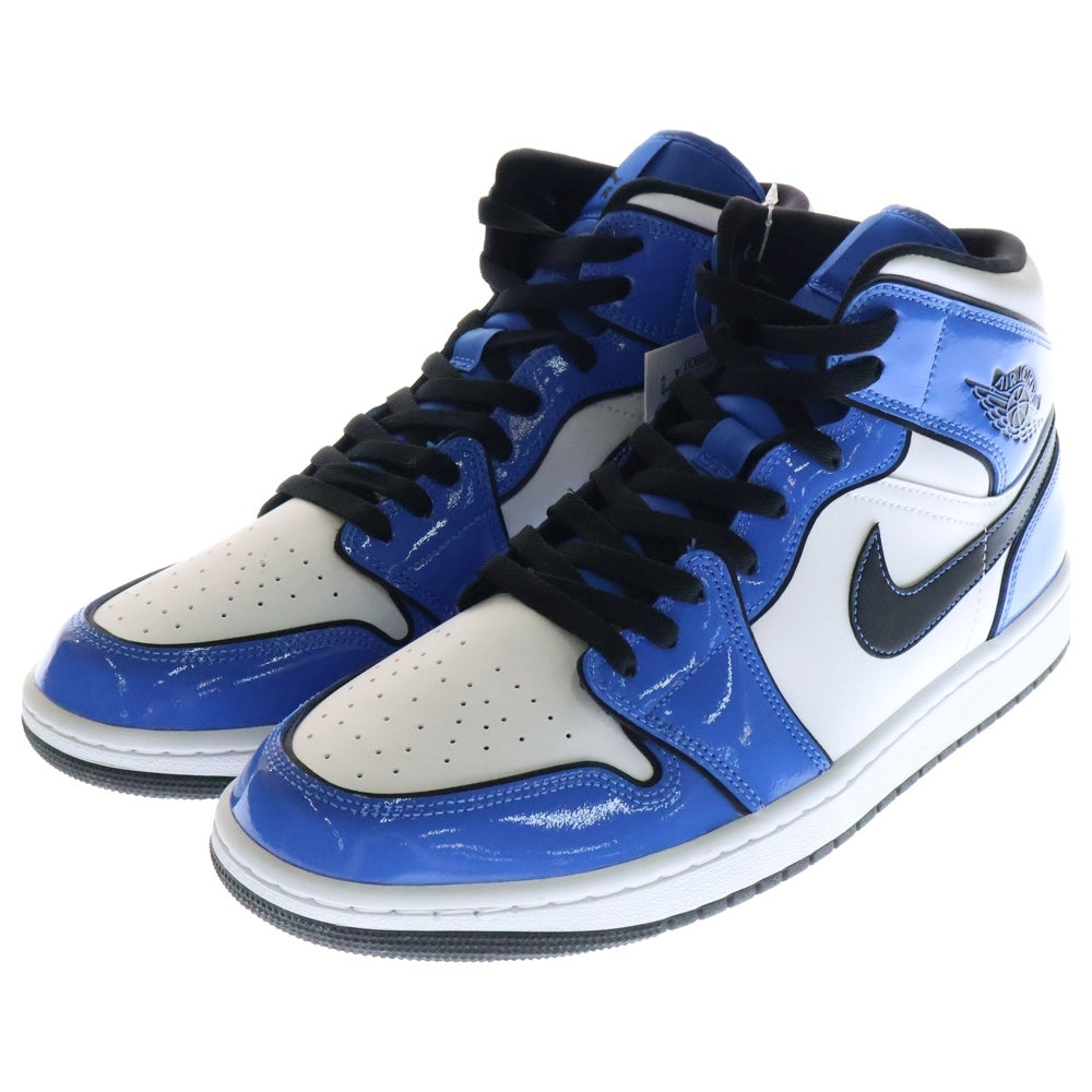 NIKE(ナイキ) AIR JORDAN 1 MID SIGNAL BLUE エアジョーダン1 ミッド SE シグナルブルー ミッドカットスニーカー DD6834-402 ブルー US11/29.0cm