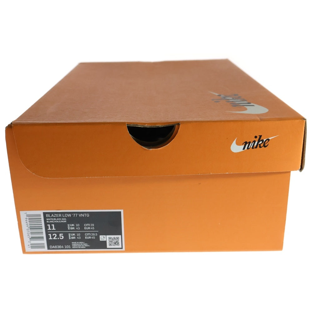 NIKE(ナイキ) BLAZER LOW 77 VINTAGE DA6364-101 ブレザーロー ヴィンテージ ローカットスニーカー ホワイト US11/29.0cm
