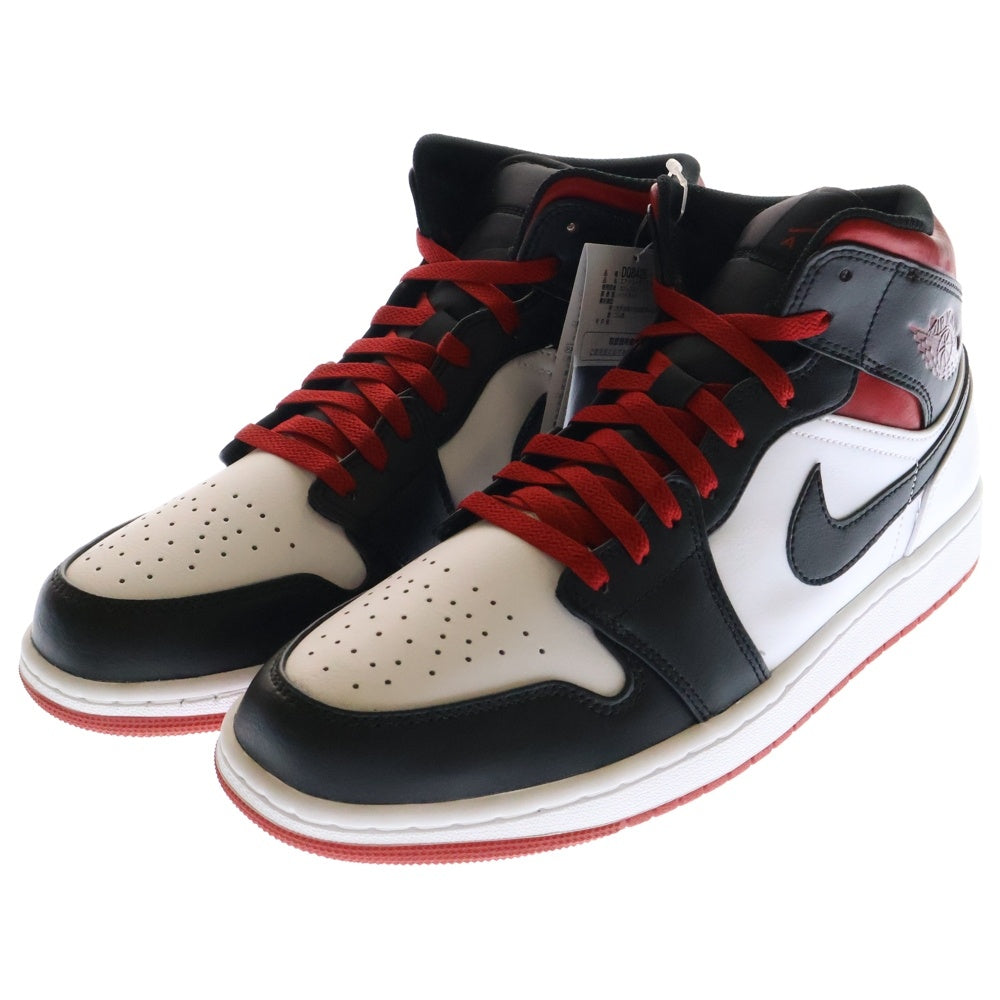 NIKE(ナイキ) AIR JORDAN 1 MID Gym Red エアジョーダン1 ジムレッド ミッドカットスニーカー DQ8426-106 ホワイト/ブラック/レッド US11/29.0cm