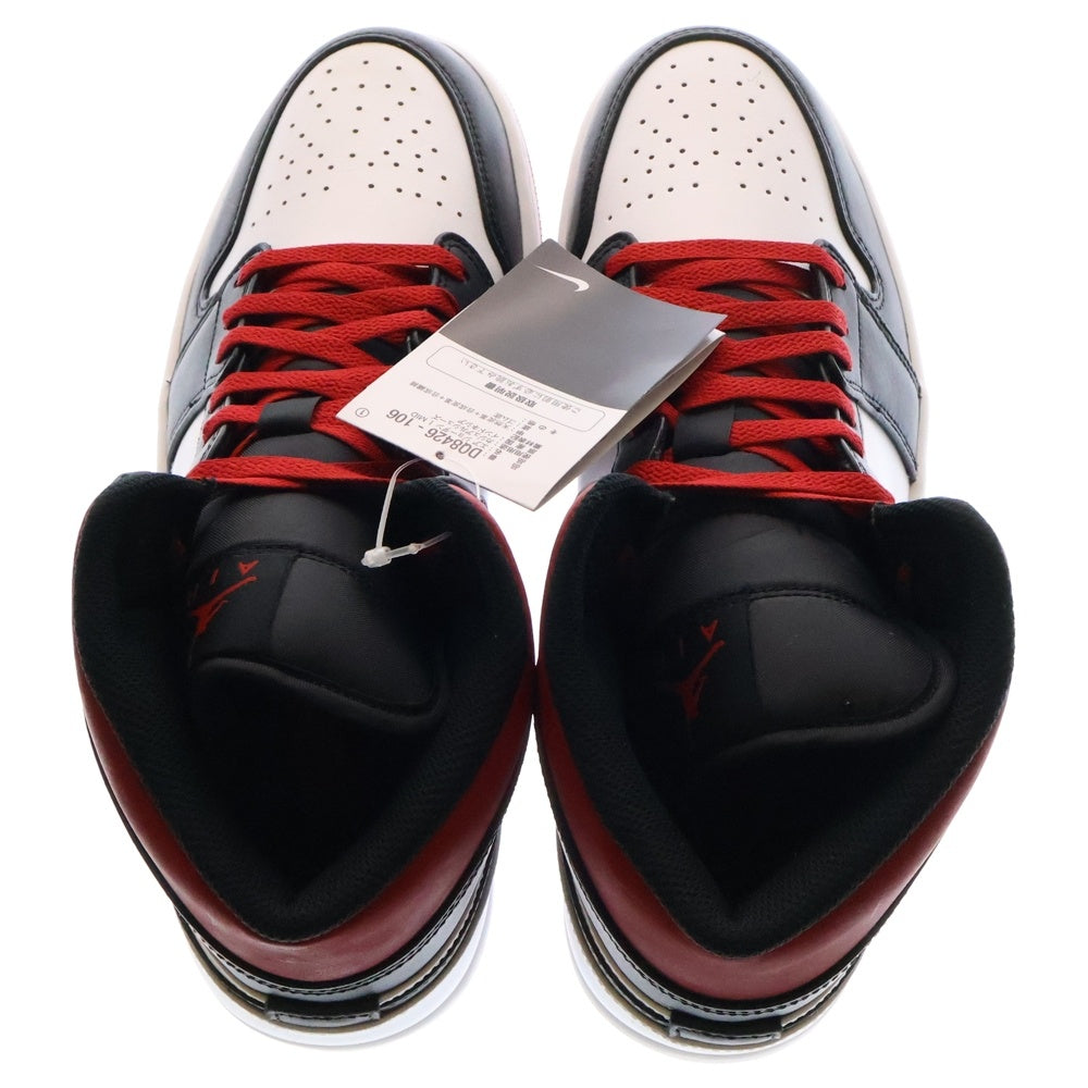 NIKE(ナイキ) AIR JORDAN 1 MID Gym Red エアジョーダン1 ジムレッド ミッドカットスニーカー DQ8426-106 ホワイト/ブラック/レッド US11/29.0cm