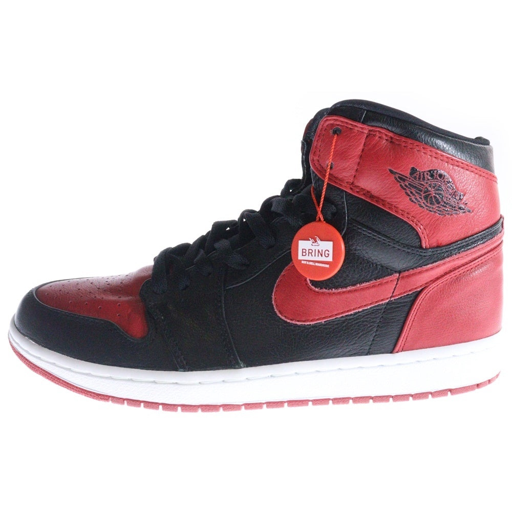 NIKE(ナイキ) 【2011年観賞用】AIR JORDAN 1 RETRO HIGH BANNED 432001-001 エアジョーダン1 レトロ バンド ハイカットスニーカー US11.5/29.5cm レッド/ブラック