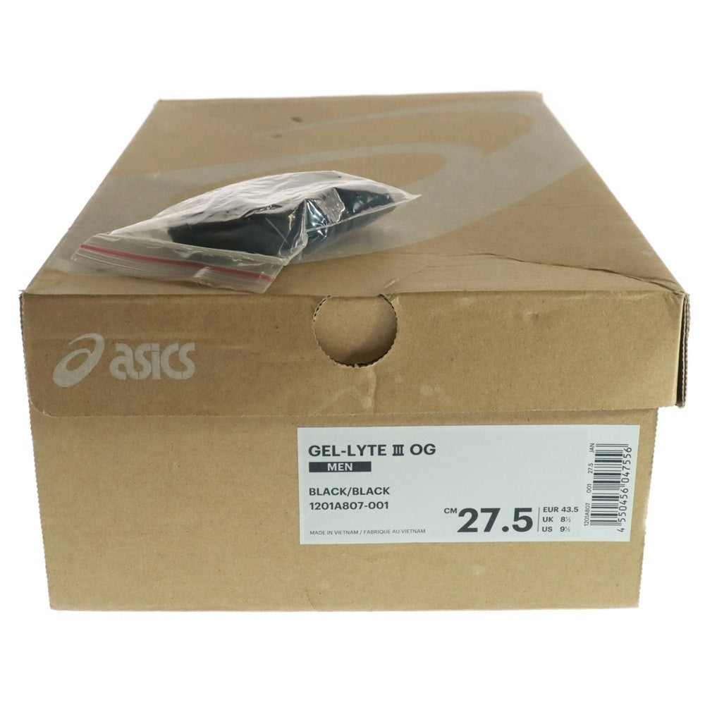 ASICS(アシックス) GEL-LYTE III OG PYTHON 1201A807-001 ゲルライト スリーオージー パイソン ローカットスニーカー ブラック US9.5/27.5cm
