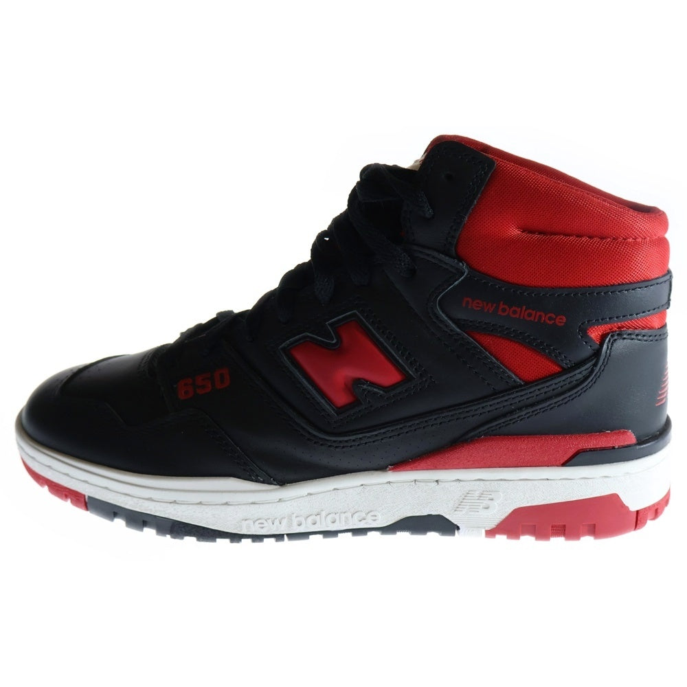New Balance(ニューバランス) BB650RBR ハイカットスニーカー ブラック/レッド US9.5/27.5cm