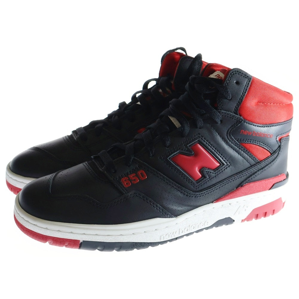 New Balance(ニューバランス) BB650RBR ハイカットスニーカー ブラック/レッド US9.5/27.5cm