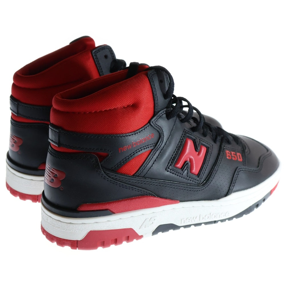 New Balance(ニューバランス) BB650RBR ハイカットスニーカー ブラック/レッド US9.5/27.5cm