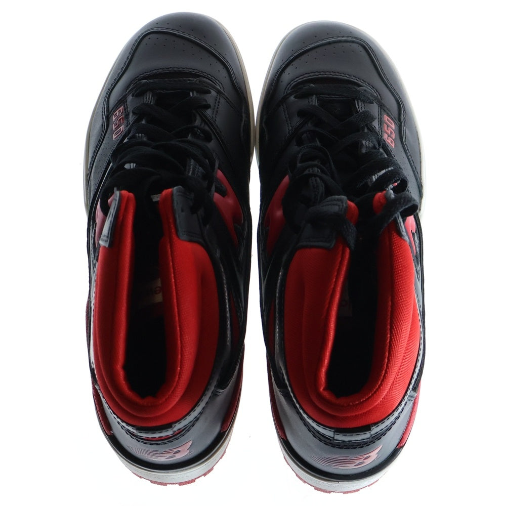 New Balance(ニューバランス) BB650RBR ハイカットスニーカー ブラック/レッド US9.5/27.5cm
