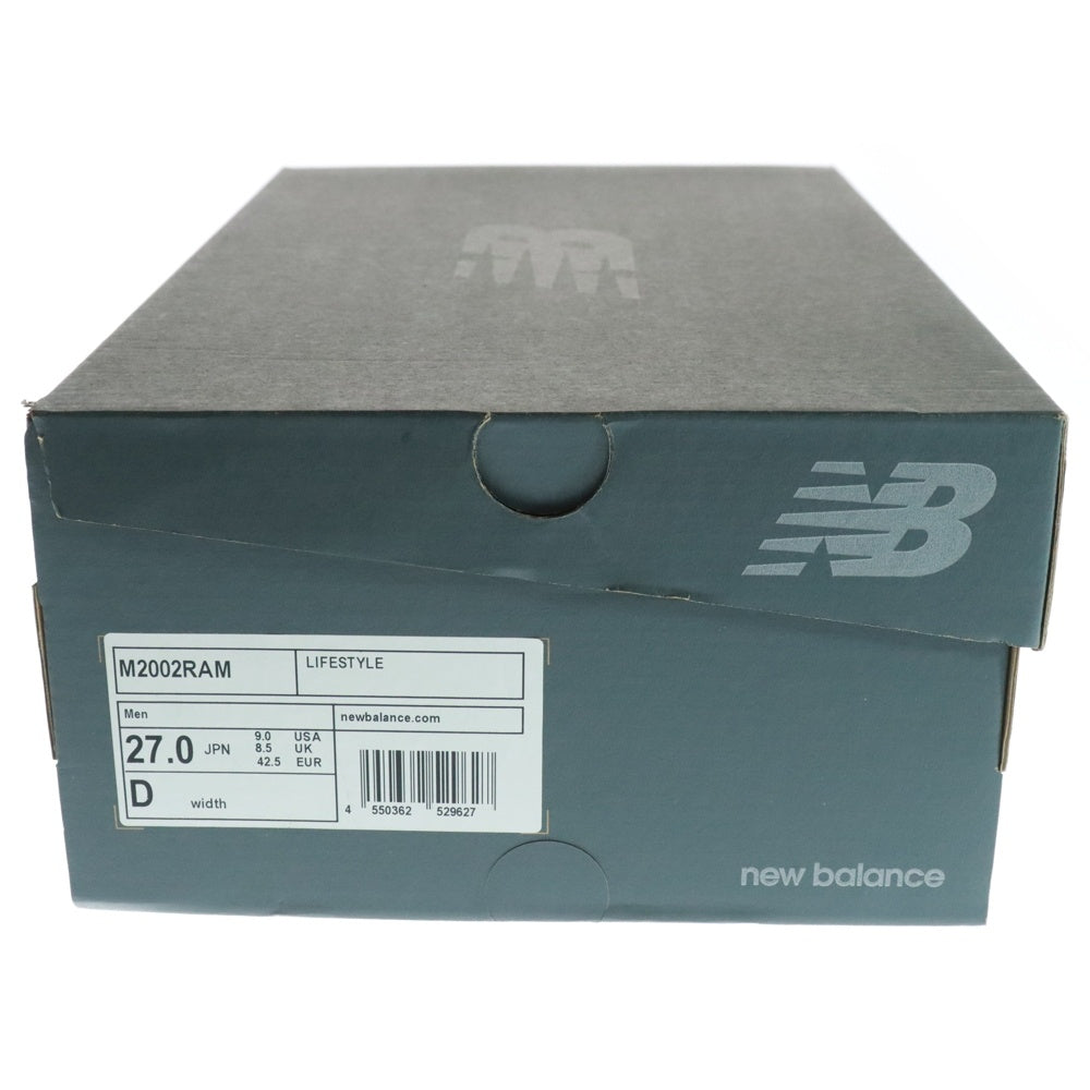 New Balance(ニューバランス) M2002RAM スエード メッシュ ローカットスニーカー グレー/グリーン US9/27.0cm