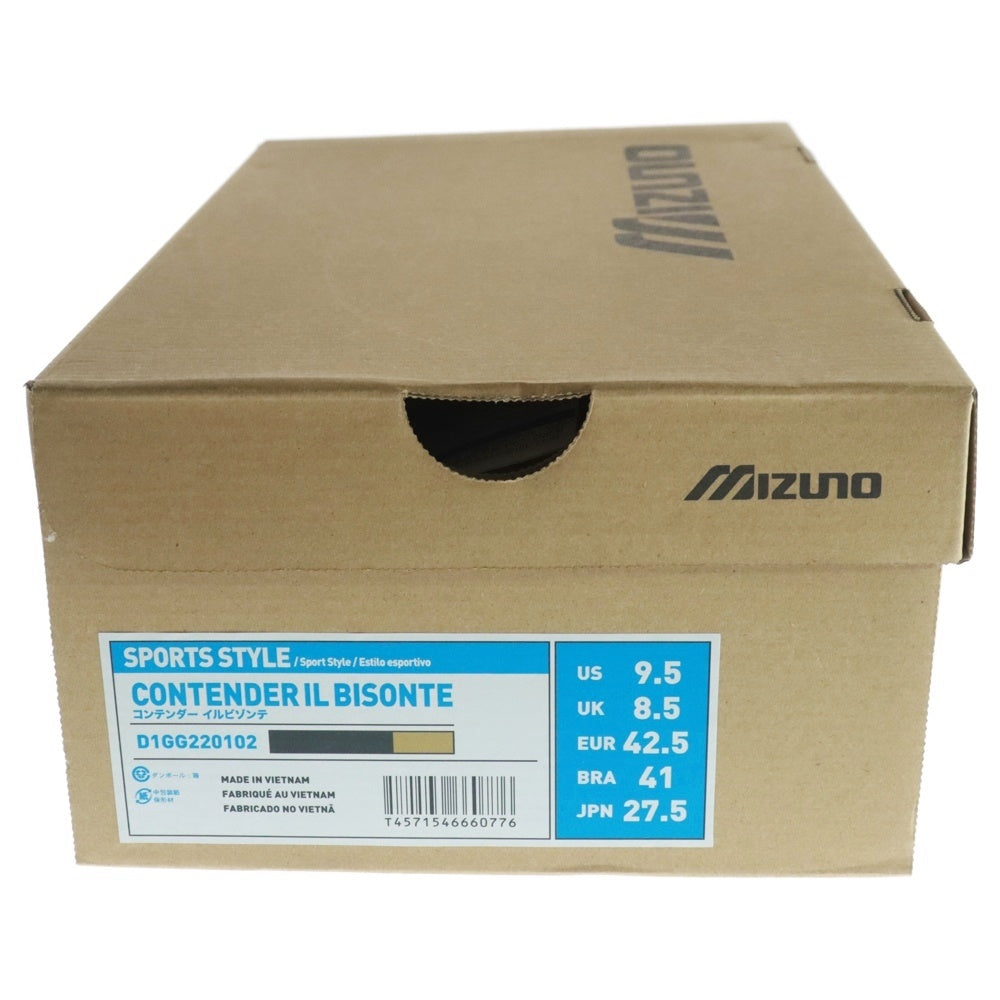MIZUNO(ミズノ) ×IL BISONTE CONTENDER D1GG220102 イルビゾンテ コンテンダー ローカットスニーカー ブラック US9.5/27.5cm