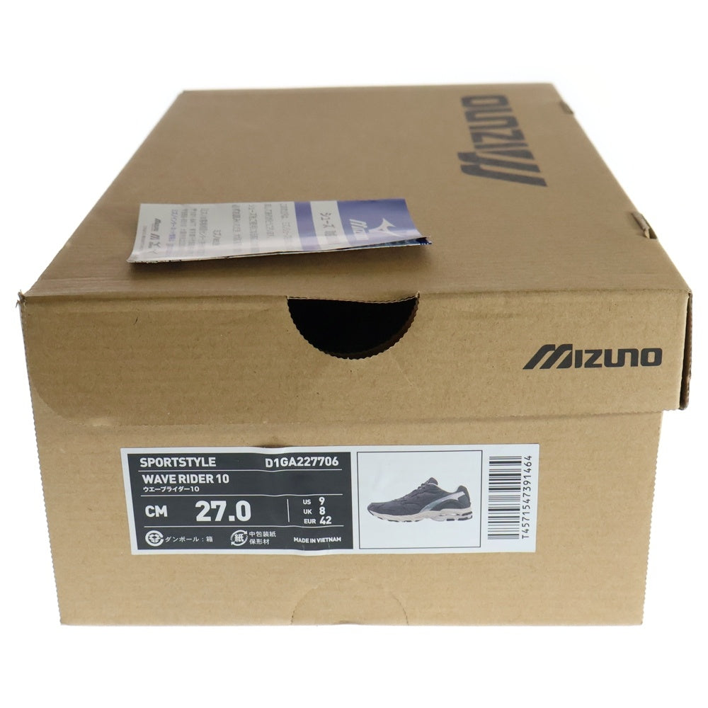MIZUNO(ミズノ) WAVE RIDER 10 D1GA227706 ウェーブライダー10 ローカットスニーカー グレー US9/27.0cm