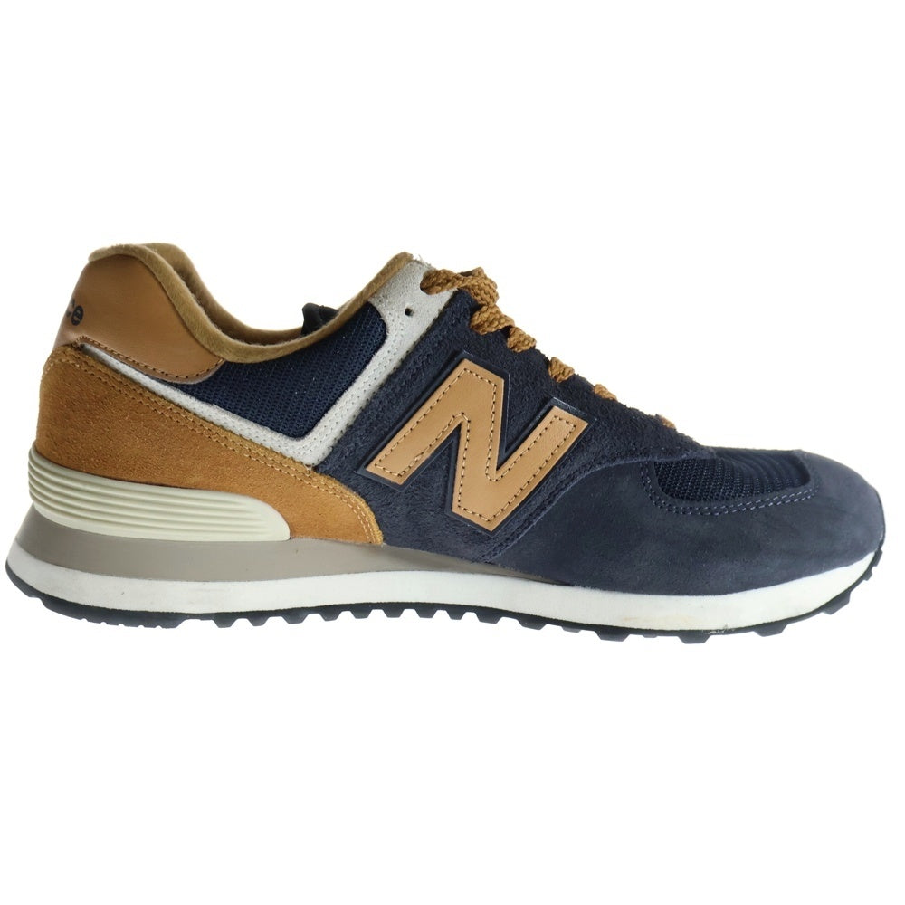 New Balance(ニューバランス) ML574OT2 スエード ローカットスニーカー ネイビー/ブラウン US9.5/27.5cm