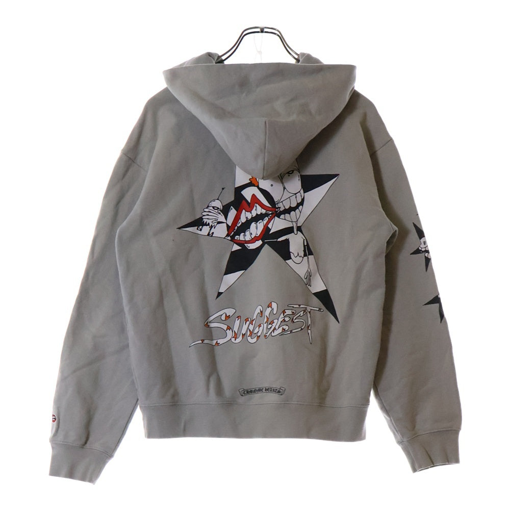 CHROME HEARTS(クロムハーツ) ×MATTY BOY PPO SUGGEST SPACE GRY HD PLVR マッティボーイ プリント スウェットプルオーバーパーカー グレー