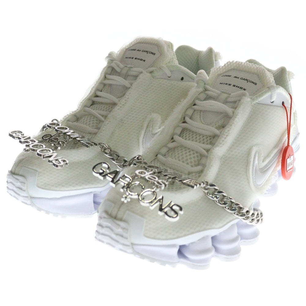 NIKE(ナイキ) ×COMME des GAR?ONS WMNS SHOX TL CJ0546-100 コム デ ギャルソン ウィメンズ ショックス ローカットスニーカー ホワイト US8/25.0cm