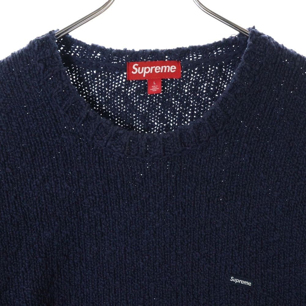 SUPREME(シュプリーム) 24SS Boucle Small Box Sweater ブークレスモールボックスロゴ セーター ネイビー