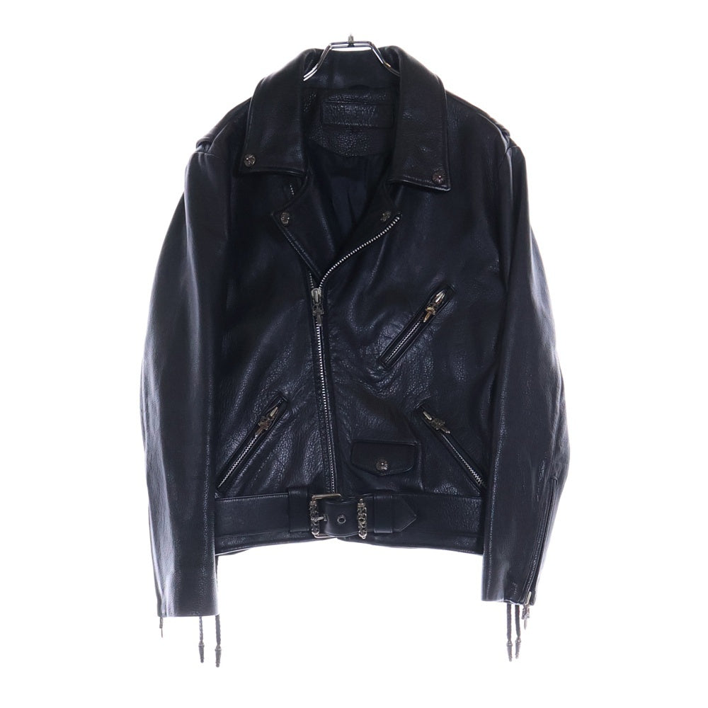 CHROME HEARTS(クロムハーツ) JJ DEAN ダガージップライダースレザージャケット ブラック