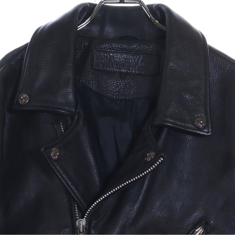 CHROME HEARTS(クロムハーツ) JJ DEAN ダガージップライダースレザージャケット ブラック
