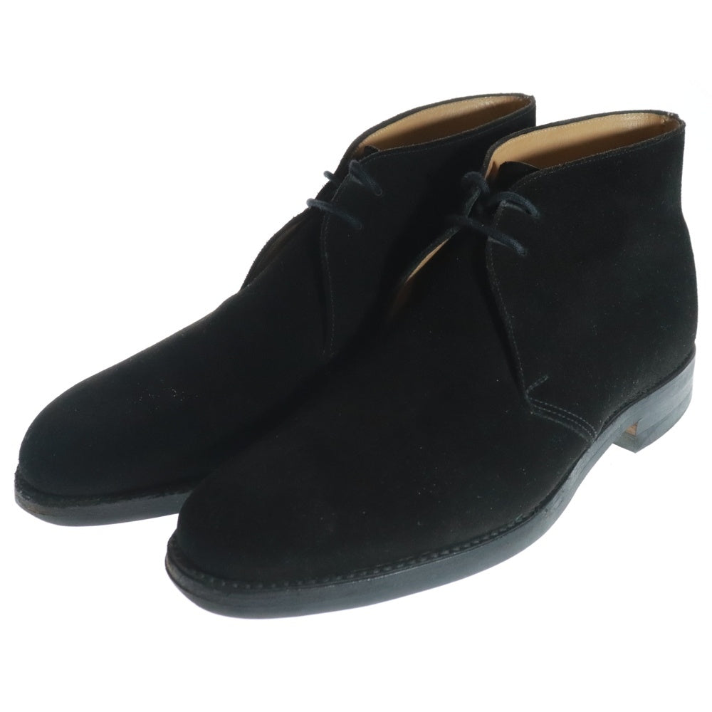 Crockett&Jones(クロケットアンドジョーンズ) Chertsey Chukka Boots 21645A-S01D1 チャートシー チャッカ スエードブーツ ブラック ※純正ツリー付き