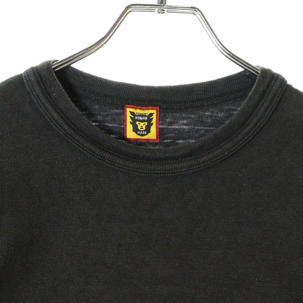 HUMAN MADE(ヒューマンメイド) Dry Alls Heart T-Shirt ドライエール フロントプリント半袖Tシャツ 半袖カットソー ブラック