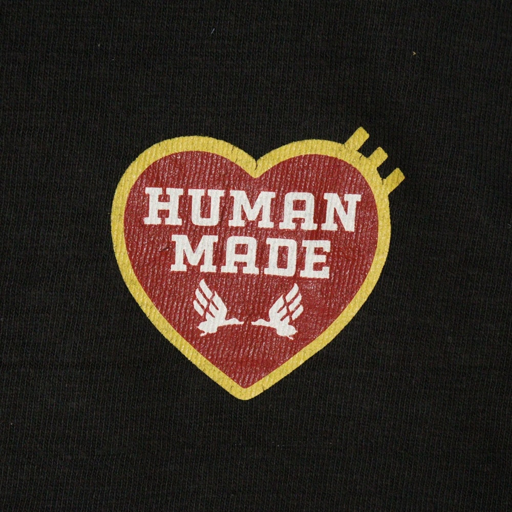 HUMAN MADE(ヒューマンメイド) Dry Alls Heart T-Shirt ドライエール フロントプリント半袖Tシャツ 半袖カットソー ブラック