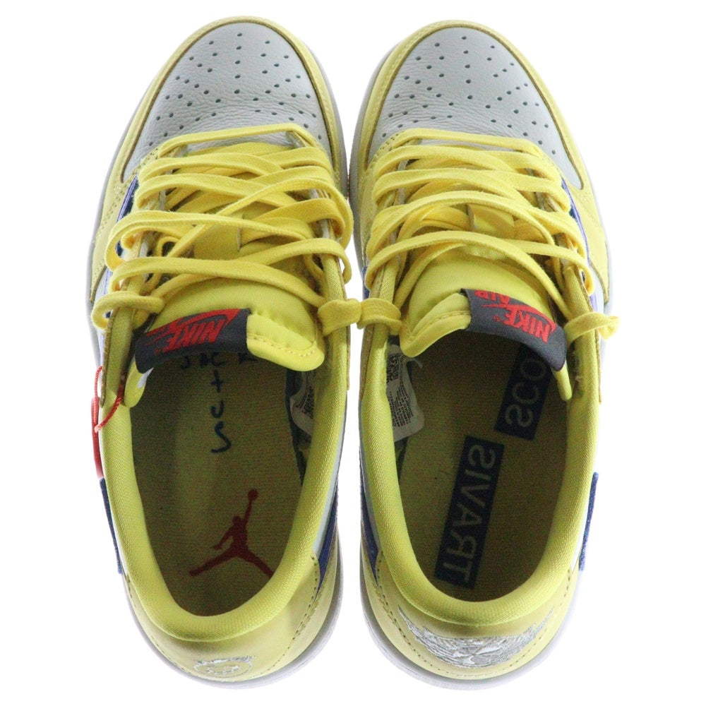NIKE(ナイキ) ×TRAVIS SCOTT WMNS AIR JORDAN 1 RETRO LOW OG Canary トラヴィス スコット ウィメンズ エアジョーダン1 カナリー ローカットスニーカー US7.5/24.5cm DZ4137-700