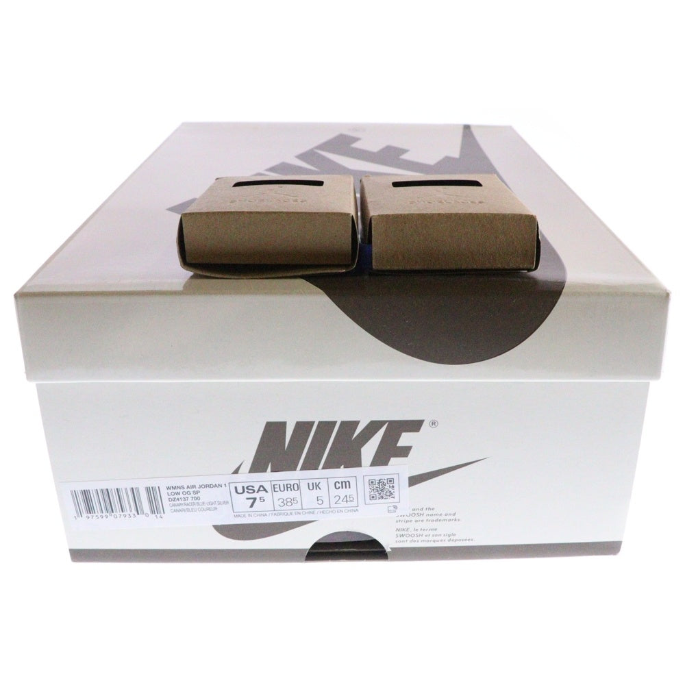 NIKE(ナイキ) ×TRAVIS SCOTT WMNS AIR JORDAN 1 RETRO LOW OG Canary トラヴィス スコット ウィメンズ エアジョーダン1 カナリー ローカットスニーカー US7.5/24.5cm DZ4137-700