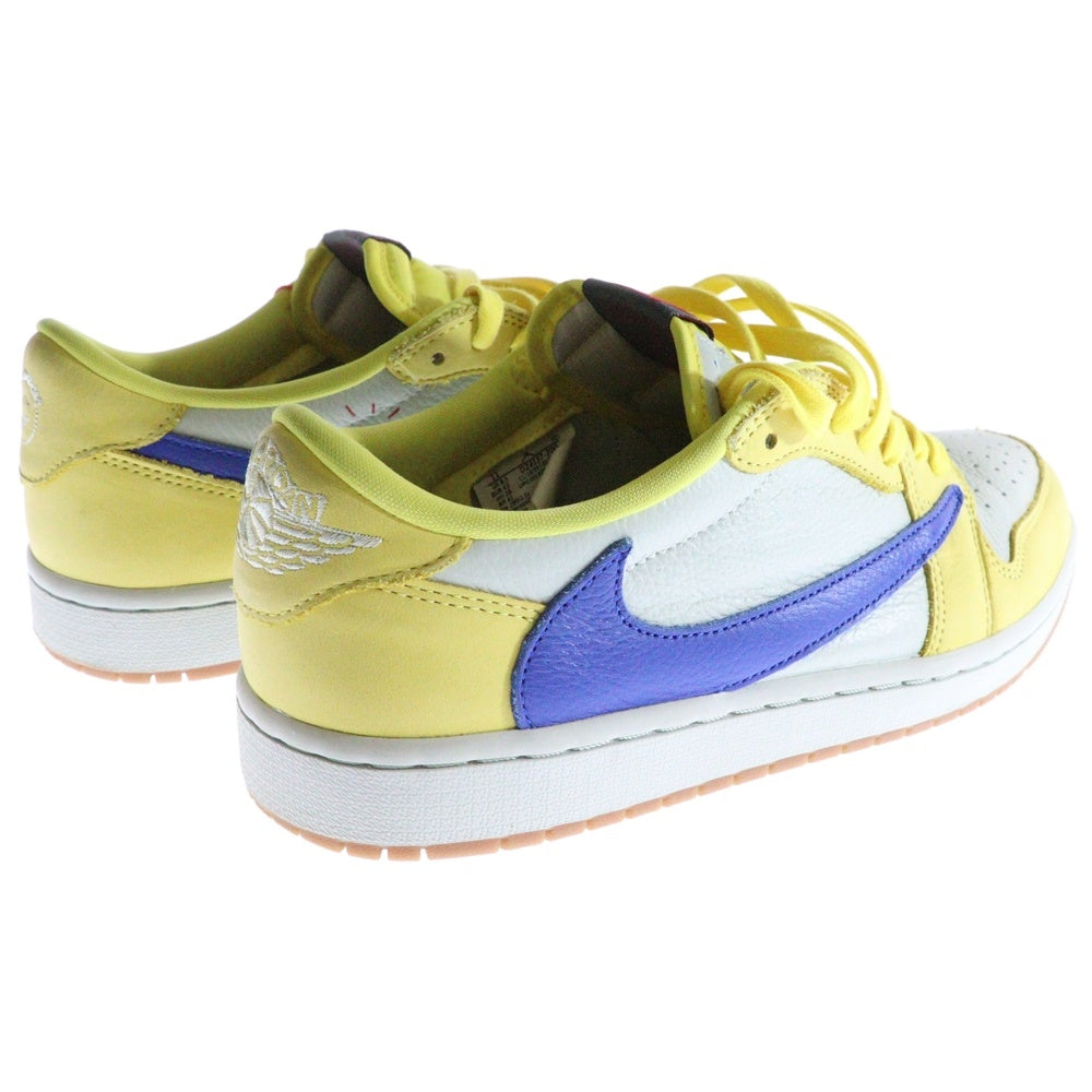 NIKE(ナイキ) ×TRAVIS SCOTT WMNS AIR JORDAN 1 RETRO LOW OG Canaryx ウィメンズ エアジョーダン1 カナリー ローカットスニーカー レディース US11/28.0cm DZ4137-700
