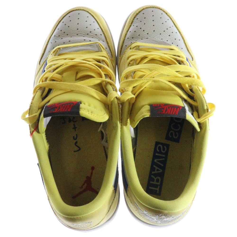 NIKE(ナイキ) ×TRAVIS SCOTT WMNS AIR JORDAN 1 RETRO LOW OG Canaryx ウィメンズ エアジョーダン1 カナリー ローカットスニーカー レディース US11/28.0cm DZ4137-700