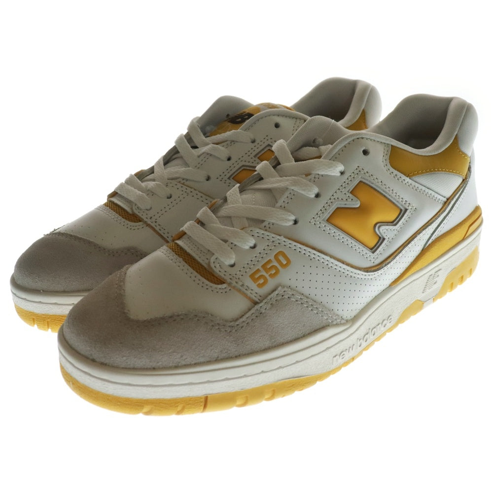 New Balance(ニューバランス) BB550LA1 ローカットスニーカー US11/29.0cm ホワイト/イエロー