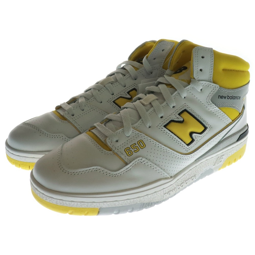 New Balance(ニューバランス) BB650RCG ハイカットスニーカー US11/29.0cm ホワイト/イエロー