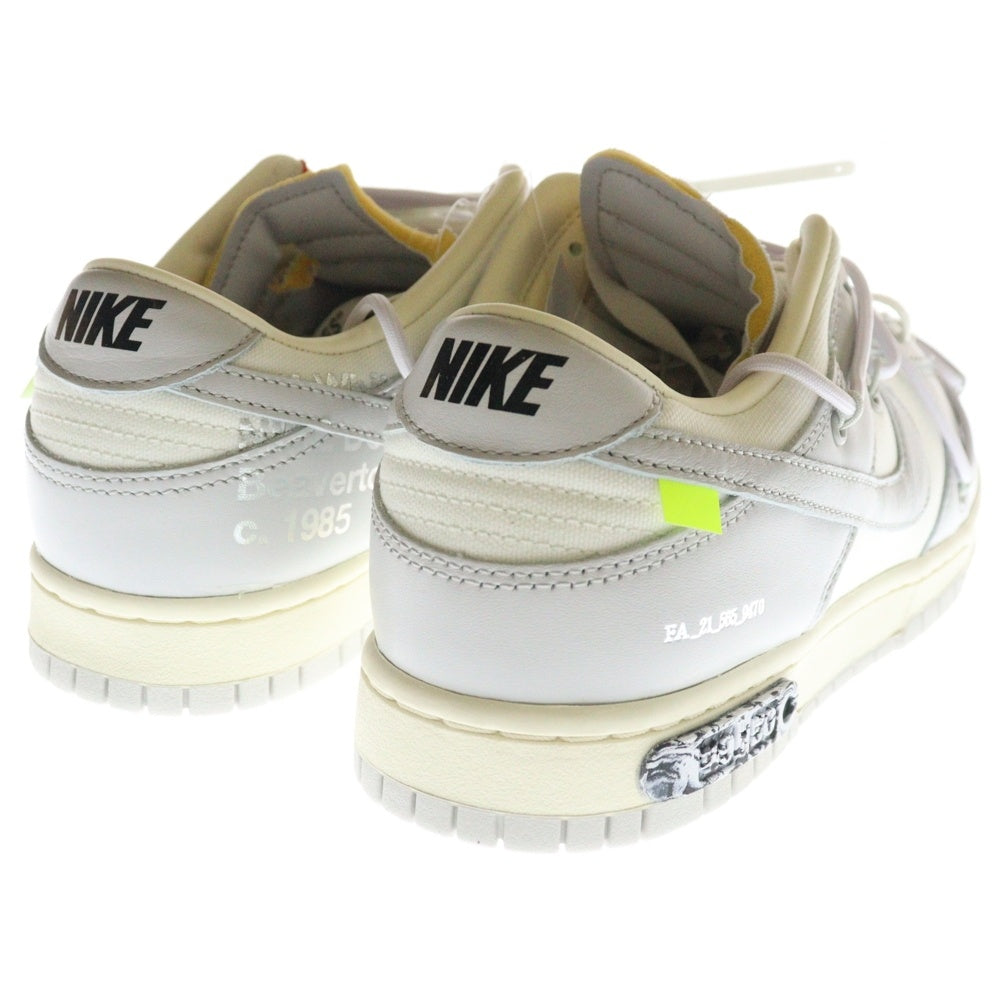 NIKE(ナイキ) OFF-WHITE DUNK LOW 1 OF 50 オフホワイト ダンク ロー 1 OF 50 49 ローカットスニーカー DM1602-123 US11/29.0cm ホワイト