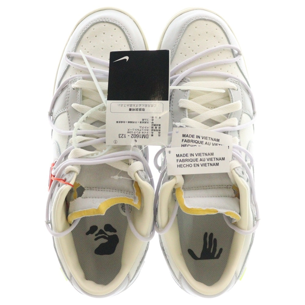 NIKE(ナイキ) OFF-WHITE DUNK LOW 1 OF 50 オフホワイト ダンク ロー 1 OF 50 49 ローカットスニーカー DM1602-123 US11/29.0cm ホワイト