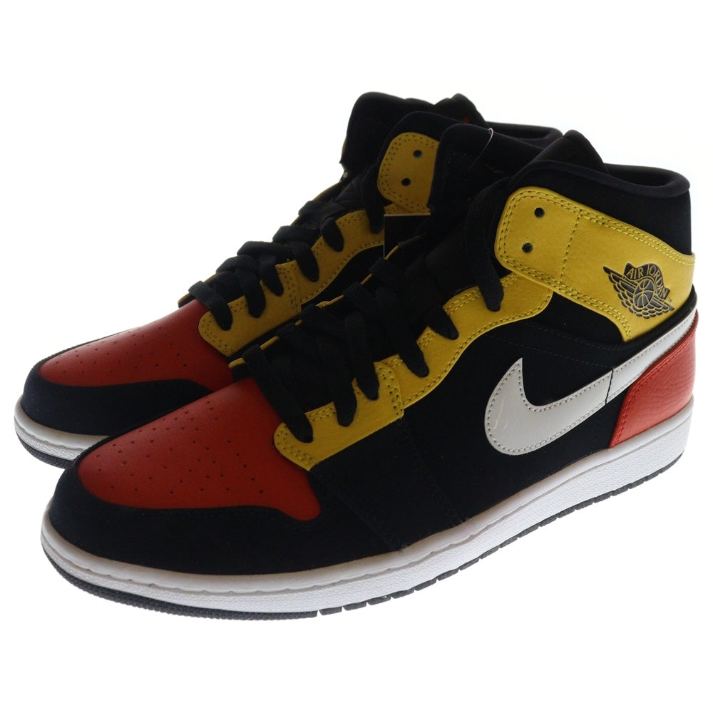NIKE(ナイキ) AIR JORDAN1 MID SE AMARILLO ORANGE 852542-087 エアジョーダン ミッドカットスニーカー ブラック/イエロー/オレンジ US11/29.0cm