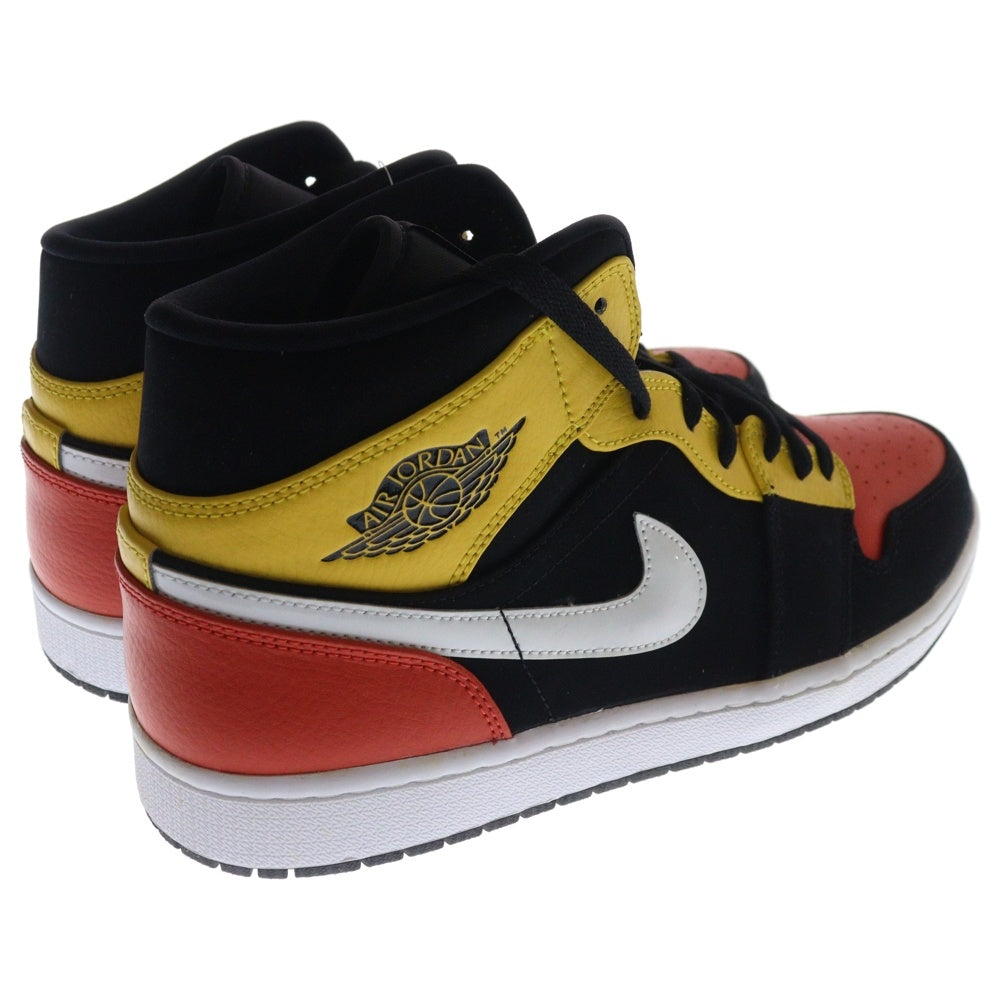 NIKE(ナイキ) AIR JORDAN1 MID SE AMARILLO ORANGE 852542-087 エアジョーダン ミッドカットスニーカー ブラック/イエロー/オレンジ US11/29.0cm