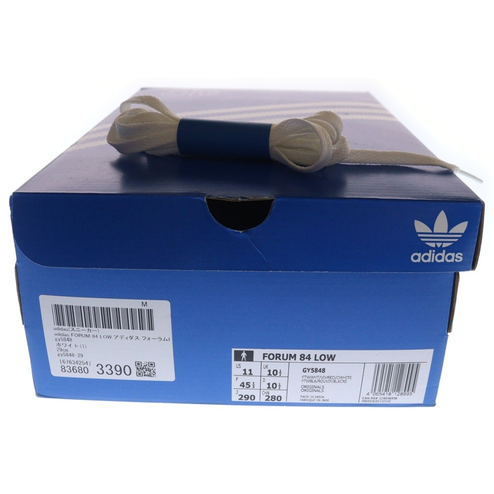 adidas(アディダス) FORUM 84 LOW フォーラム ローカットスニーカー GY5848 US11/29.0cm ホワイト/レッド