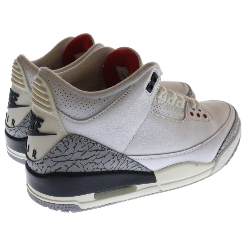NIKE(ナイキ) AIR JORDAN 3 RETRO WHITE CEMENT REIMAGINED DN3707-100 エアジョーダン3 レトロ ホワイトセメント リイマジンド ハイカットスニーカー ホワイト US9.5/27.5cm